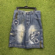 Vintage Y2K Southpole Jean Shorts Mens 36 Skater Baggy Denim Medium Wash Hip Hop