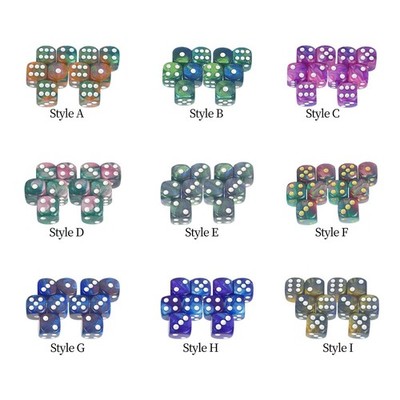 10Pcs D6 Dices Set Family Table Game for Cafe Gathering Party Supplies