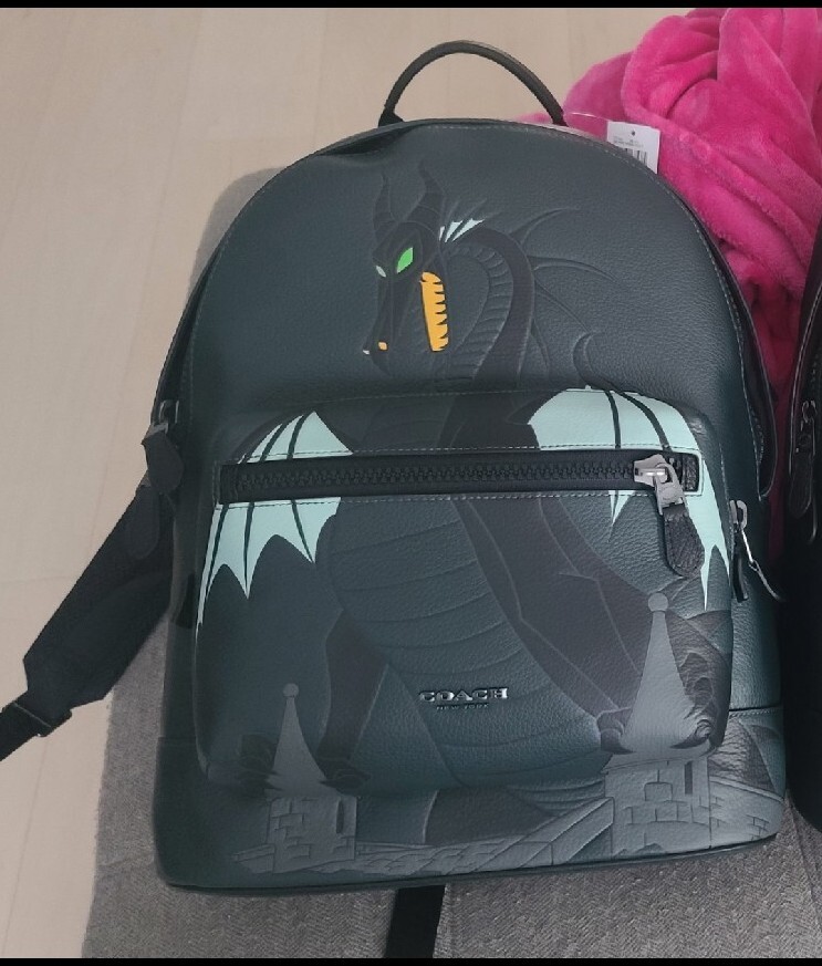 Disney X Coach West Backpack With Maleficent Dragon Motif CC043