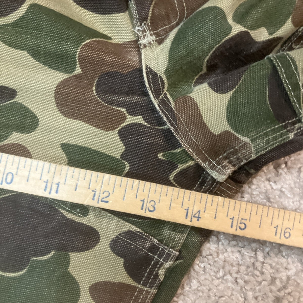 Vintage Carhartt Duck Camo Canvas Hunting Pants USA Size 40 x 29.5