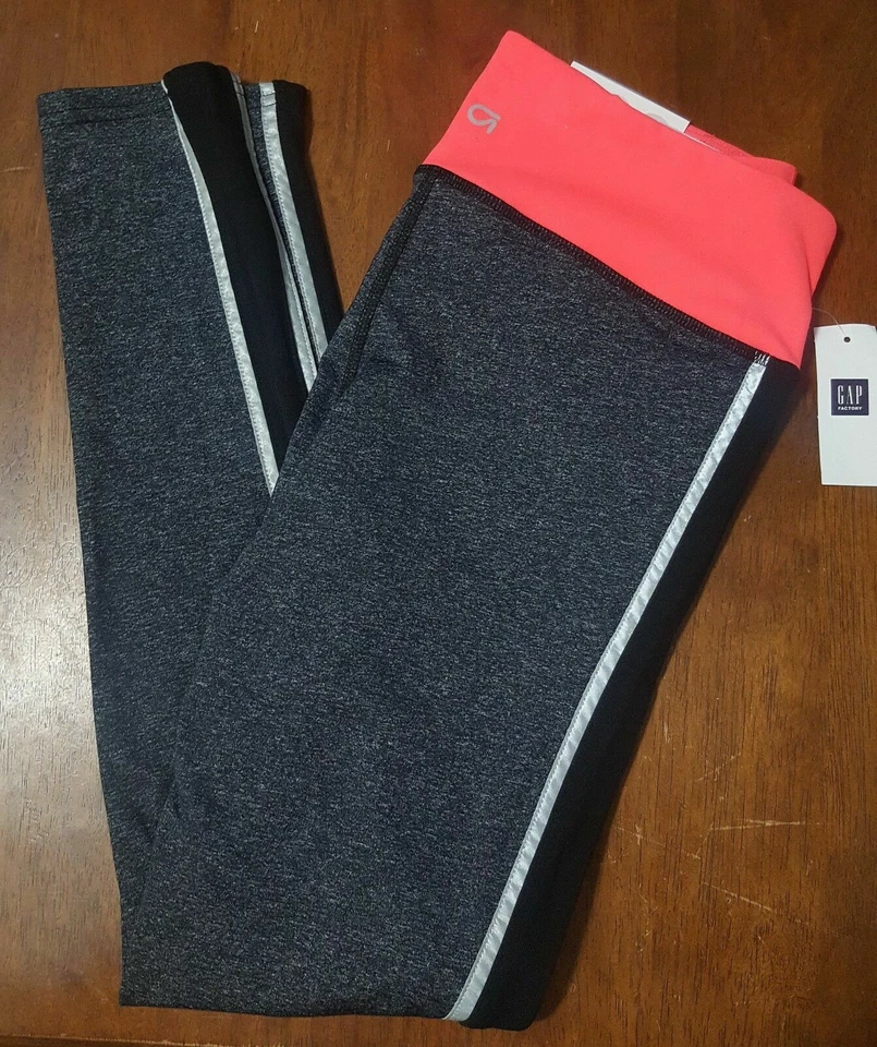 SZ SMALL 🆕 GapFit GFast Drk Gray Leggings Pants Workout Yoga Athletic GAP 103 - Image 2 of 4
