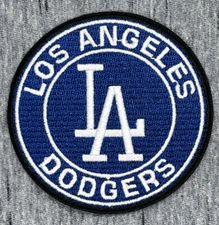 LOS ANGELES DODGERS EMBROIDERED IRON ON PATCH 3” DIAMETER FREE SHIPPING