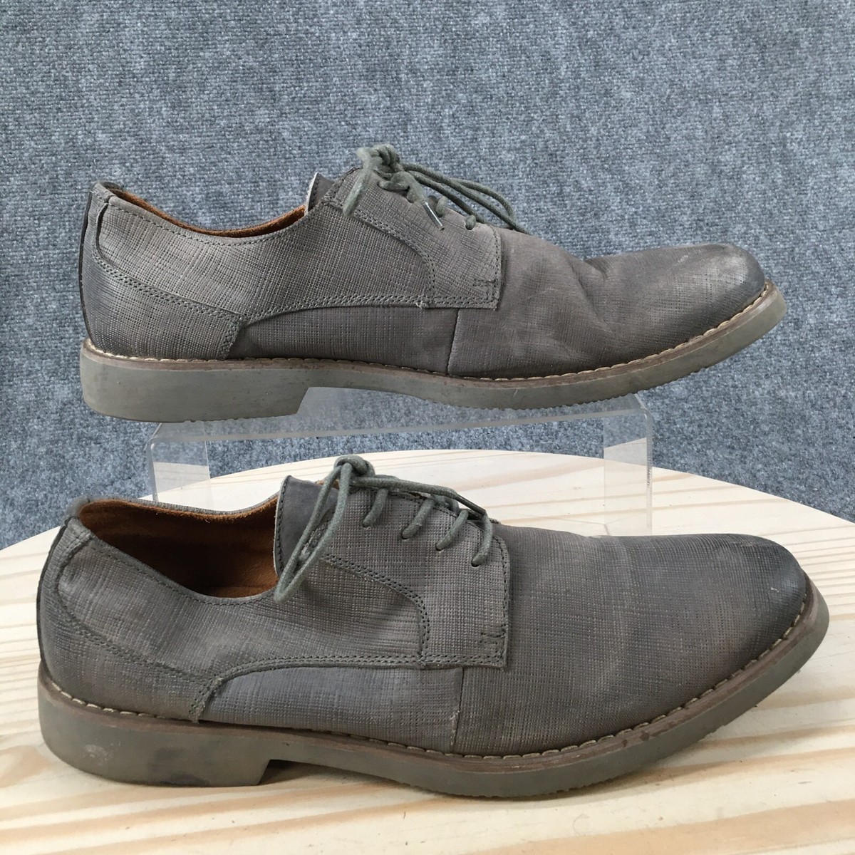 steve madden grey dress shoes Steve Madden Aahron Black Leather Dress Loafer 15 / Medium (D) main image 0