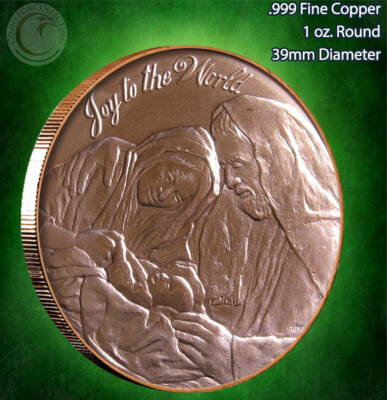 2019 ''Joy to the World'' 1 oz .999 Copper Round 