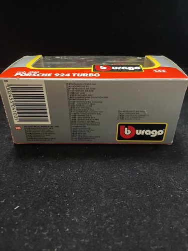 Vintage Burago Porsche 924 Turbo boxed 1:43 No4103 0104 - Picture 6 of 14