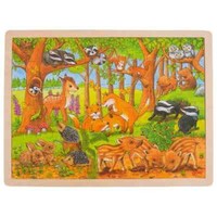 Goki Tierkinder Im Wald Einlegepuzzle Holzpuzzle 48 Teile 57734 Goki Puzzle