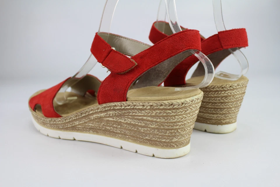 Rieker Gr.40 Damen Comfort Sandalen Sandaletten Slipper Sommer Rot  TOP i 150 - Bild 3 von 4