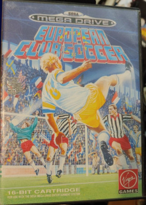 European Club Soccer (Virgin 1992) Sega Mega Drive (Box, Modul) working cond