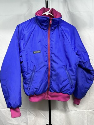 Columbia Reversible Jacket Hot Pink Blue Thinsulate Radial Sleeve Size S