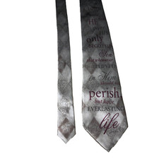 Eagles Wings Men's Necktie Tie Silk Satin John 3:16 Prayer Religion Christ 57"