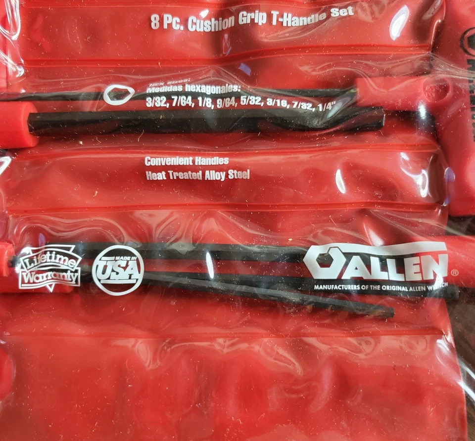 NOVO!! CONJUNTO DE CHAVES SEXTAVADAS ALLEN BRAND T HANDLE, VENDIDO por NAPA pt# 56161, FEITO NOS EUA - Imagem 3 de 4