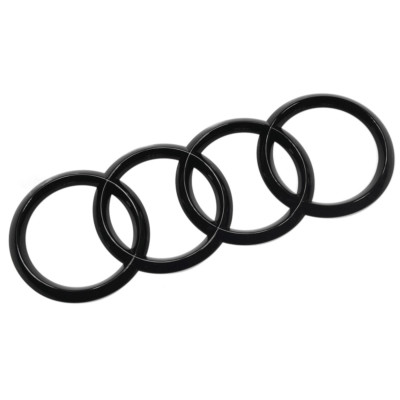 Original Audi Zeichen Ringe Black Edition R8 Emblem Blackline Logo schwarz OEM