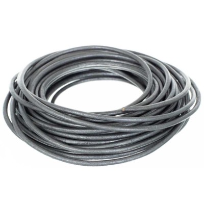 Craft County Round Leather Cord  - 3mm - Length Options - Color Options - DIY