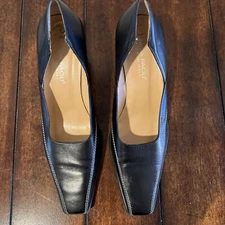 Women’s Mila Paoli Dress Heels US 9B Black Leather