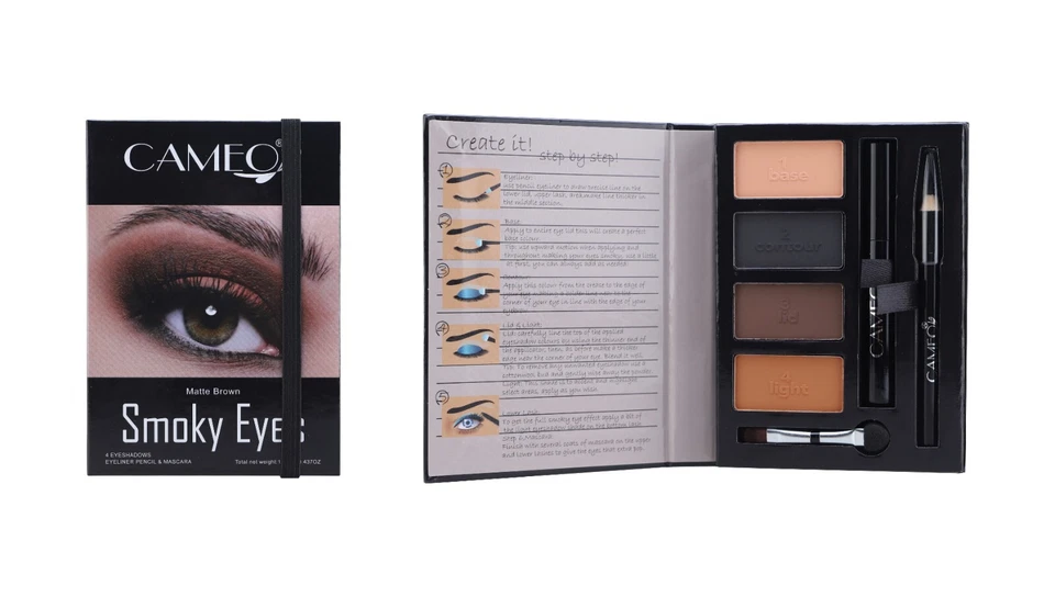 Folheto de sombra CAMEO preto fosco olhos esfumaçados - Imagem 3 de 4