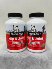 Nutri-Vet Dog Hip & Joint Extra Strength Chewables, 75ct Exp. 9/26 - 2 Pack
