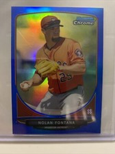 2013 Bowman Chrome Minis Blue Refractor #86 Nolan Fontana #61/99