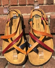 *Bio World*Hector•Multi Color Sandals•Vegan Friendly & Cruelty Free•Ladies Sz9.5