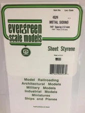 .040" Opaque White Styrene Corrugated Siding by Evergreen Scale Models EVG4526