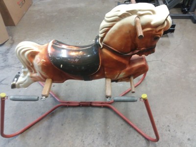vintage bouncing rocking horse