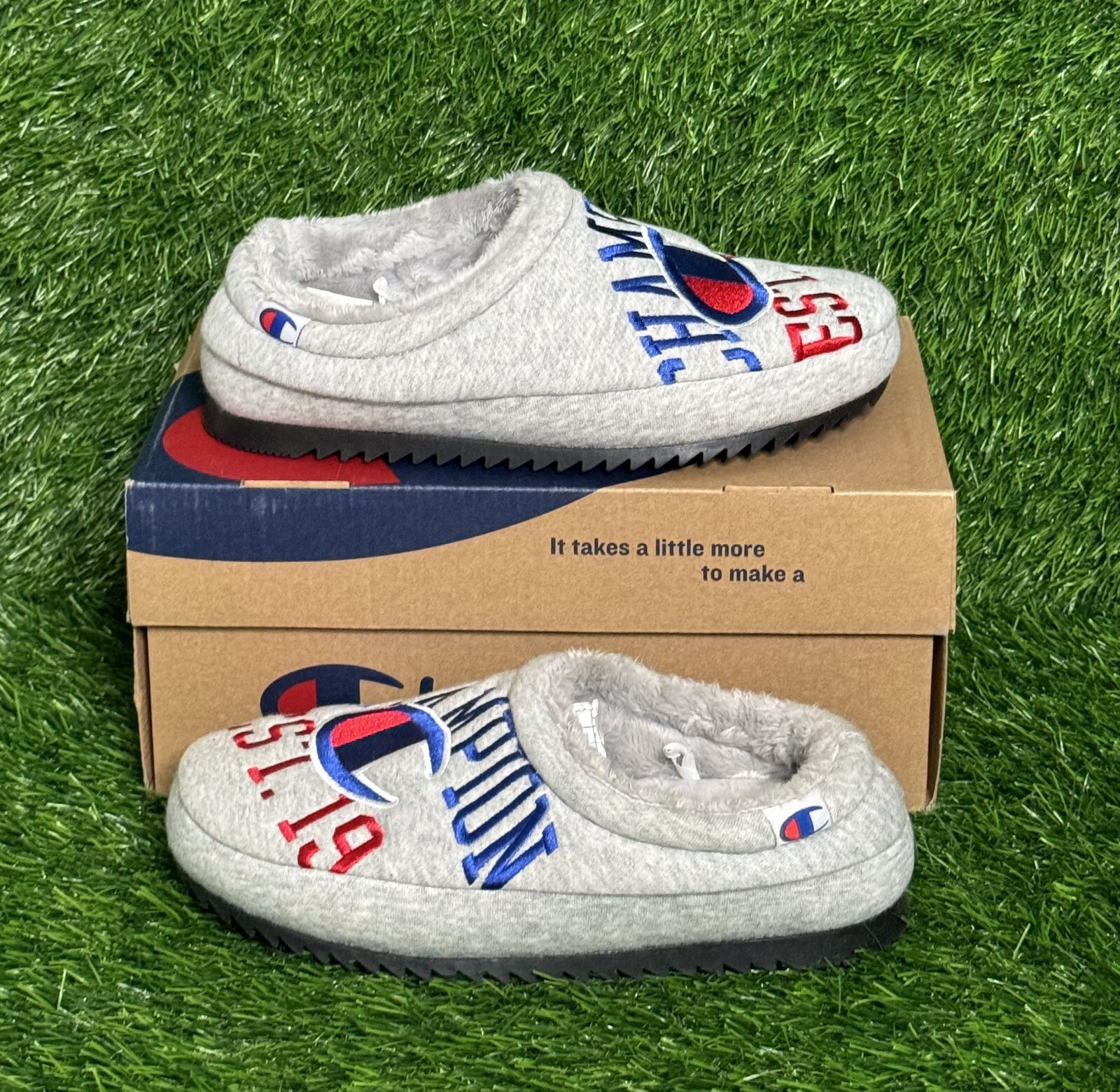 SAOLA Pantofole grigie taglia 5 gioventù Champion Re shuffle suola in gomma CP100914Y