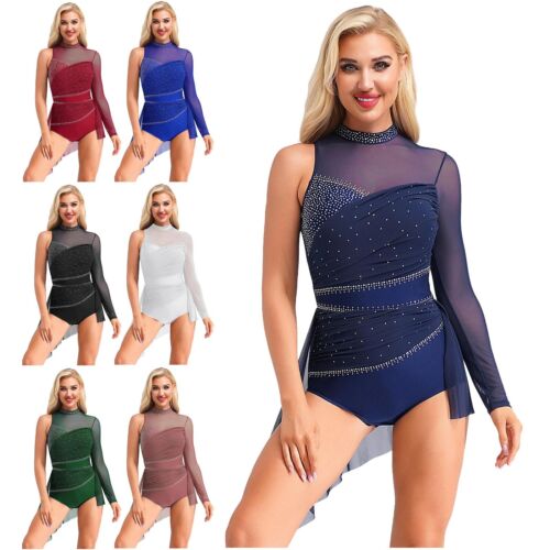 Women Dress Modern Dancewear Gymnastics Leotard Dance Costume Latin Lyrical - Picture 2 of 86