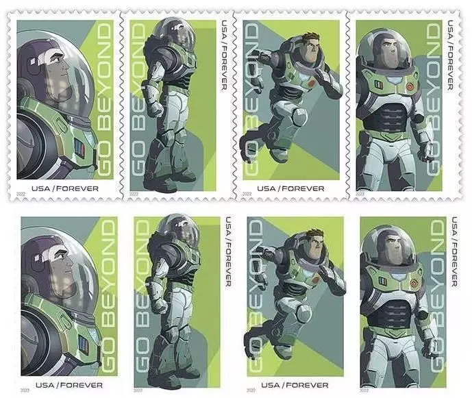 USA 2022 Buzz Lightyear perforated imperforated HORIZONTAL