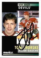 Tom Chorske Signed Auto 1991-92 Pinnacle Card New Jersey Devils