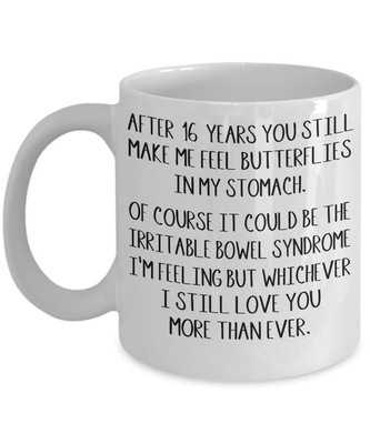 16th Anniversary mug - 16th Anniversary gift - You make me ...