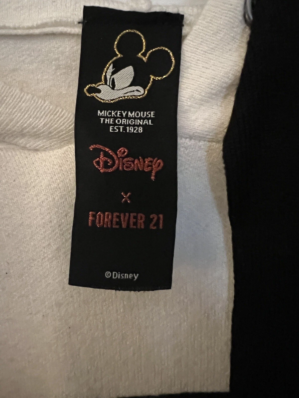 OFF WHITE Felpa con cappuccio Forever 21 Disney Topolino Donna M