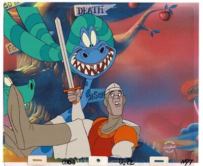DRAGON'S LAIR II TIME WARP Original Production Used Animation Cels DON BLUTH