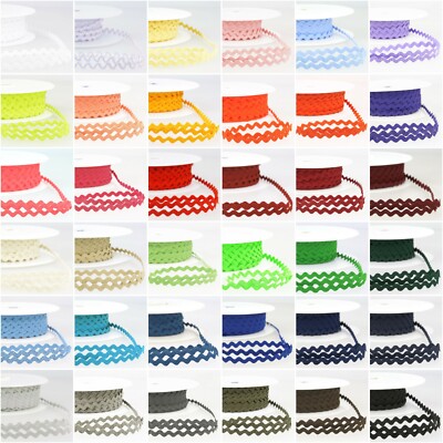 Ric Rac Band 8 mm Zopfborte Schnittlängen - Stephanoise 36 Farben