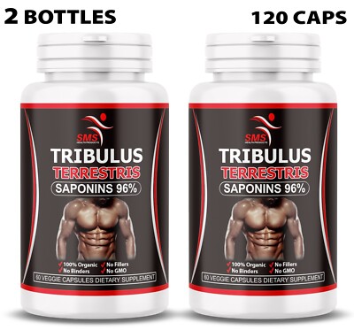 TRIBULUS TERRESTRIS 96% SAPONINS EXTRACT MUSCLE WORKOUT SUPPLEMENTS 120 Capsules