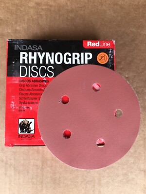 125 mm 5 Zoll Indasa Red Line Schleifscheiben Menge 50 Klett Pads 5 Loch P500