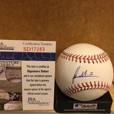 FRANCIS MARTES HOUSTON ASTROS  SIGNATURE DEBUT M.L. SIGNED BASEBALL JSA SD17283