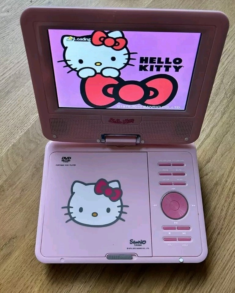 Hello Kitty Portable Pink DVD Player Sanrio. Retro Vintage Rare! eBay