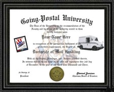 Mail Handling  Lover's Doctorate Diploma / Degree Custom made & Designed for YOU