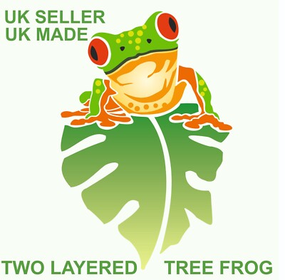A4 Baumfrosch Schablone 2 Schichten wiederverwendbar Wandkunst Handwerk Tier Wandbild UK Verkäufer 