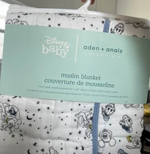 Disney Aden + Anais Muslin Swaddle Blanket Mickey Mouse Stargazer NEW