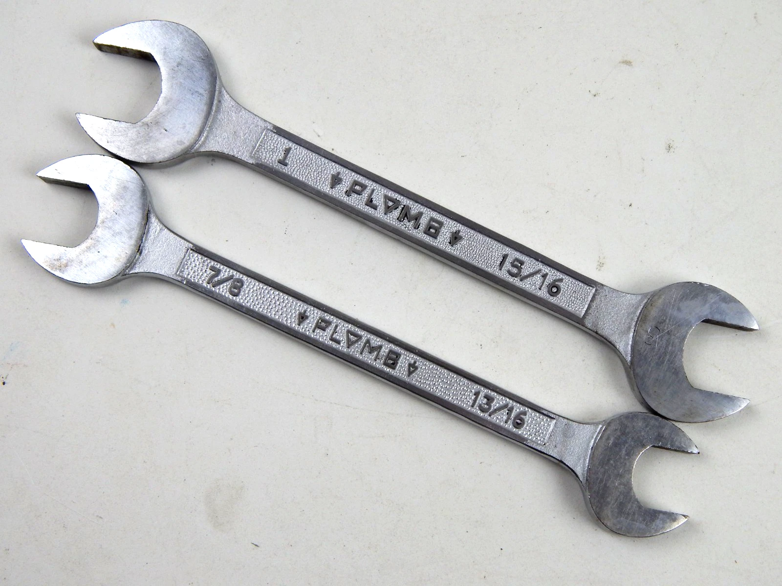 Vintage Plomb PLVMB Proto Pebble Double Open Wrenches 3040 3045 13/16" to 1" EUC