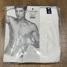 NEW Vtg JCPenney Stafford Full-Cut Mens Briefs 6 Pack Underwear Sz 36 White NOS