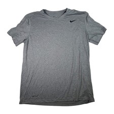 Nike Dri Fit T Shirts Mens L Gray Crew Neck Short Sleeve Athletic Tee