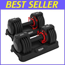 Adjustable Dumbbells for Full Body Workout - 25lb Pair