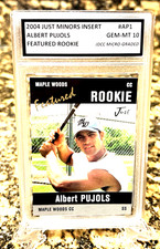 Albert Pujols 2004 JUST MINORS ÉDITION NOIRE GRADED GEMMT 10 Insérer #AP1