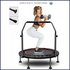 Quiet Mini Trampoline with Rubber-Tipped Legs for Stability and Floor Protection