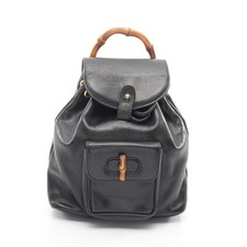 GUCCI Bamboo Backpack Leather Black #RC4244