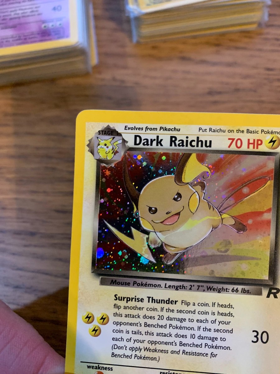 Dark Raichu (83/82) Holo Team Rocket Pokemon Card! FAST & FREE P&P