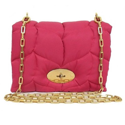 Mulberry Little Softie rosa gesteppte Nylon Kette Schultertasche authentisch