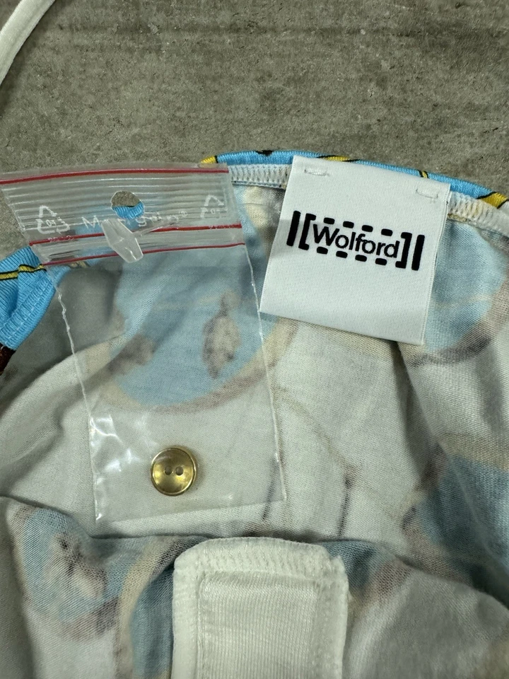 Blusa Wolford Crop Tank Halter Top Para Mujer Mediana Floral Correa de Espagueti NUEVA Foto 2 de 4