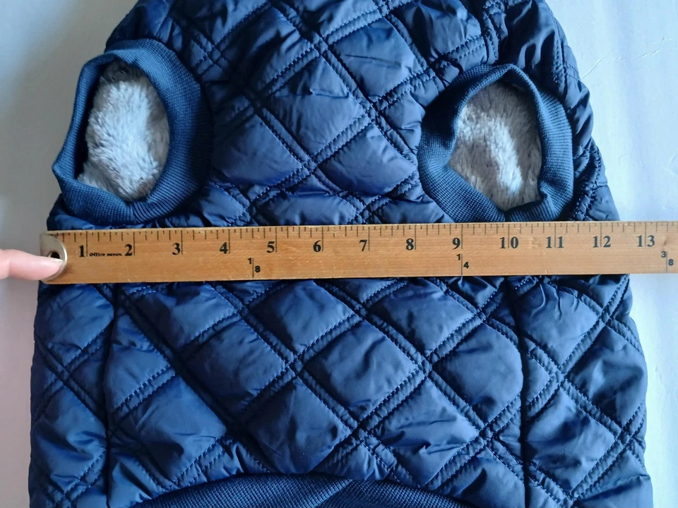 Tails & Noses Holiday Puffer Dog Coat XL Quilted Faux Fur Lined Jacket Warm Vest - Image 4 of 4